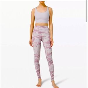 Lululemon purple camo ribbed leggings 6